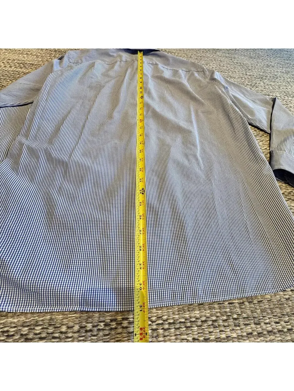 J. Crew blue gingham shirt long sleeve button up 80s size L